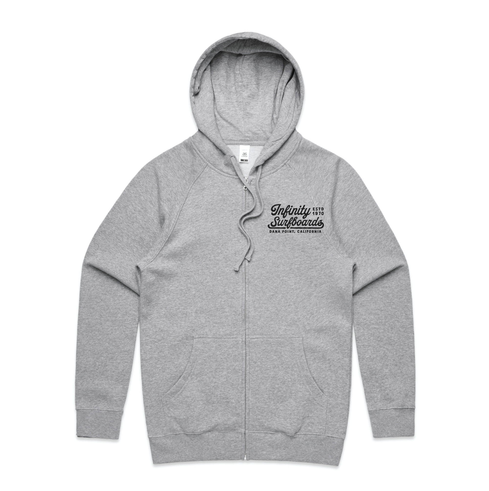 SCRIPT ZIP FRONT HOOD